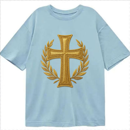 Victory Cross  - Classic T-shirt - Light Blue