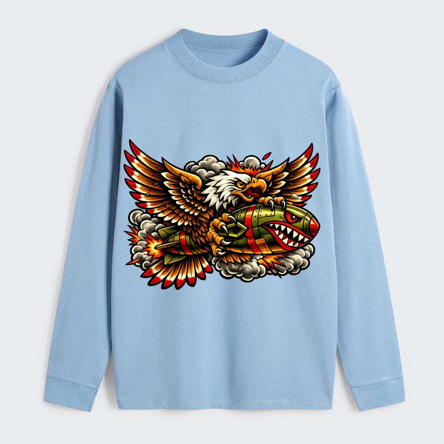 War Eagle Bomb - Classic Long Sleeve Shirt - Light Blue
