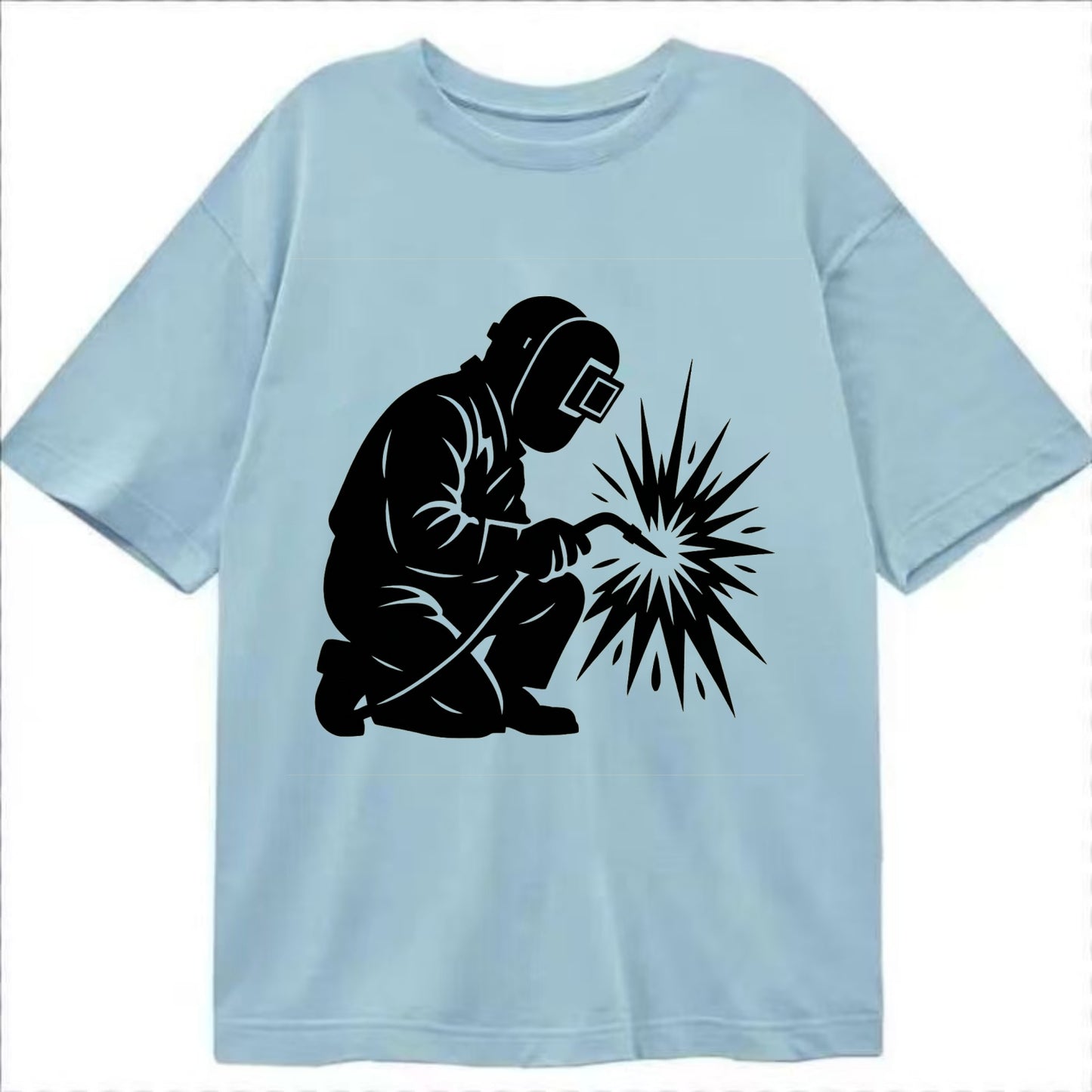 Welder sparks flying dramatically - Classic T-shirt - Light Blue