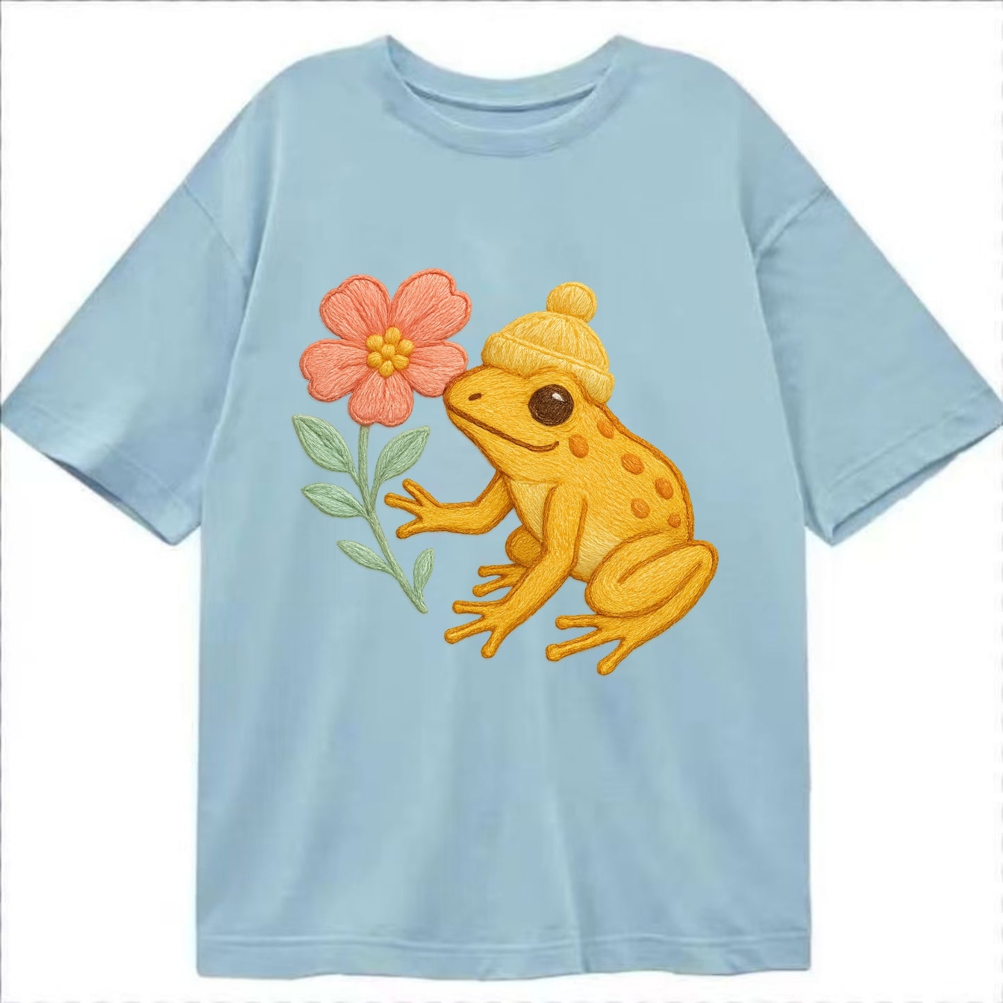 Yellow Dart Frog - Classic T-shirt - Light Blue