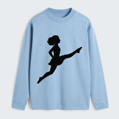 Irish step dancer Riverdance leap - Classic Long Sleeve Shirt - Light Blue