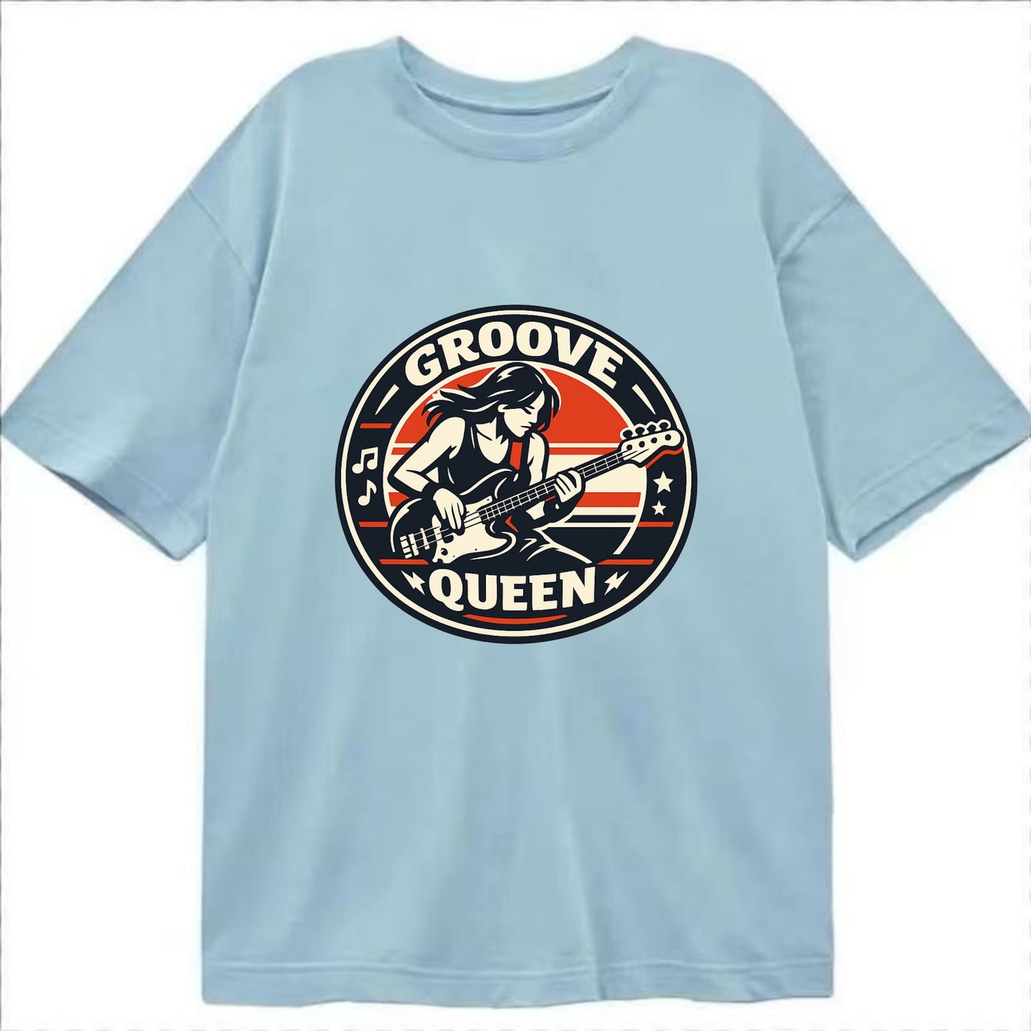 Groove Queen Emblem - Classic T-shirt - Light Blue