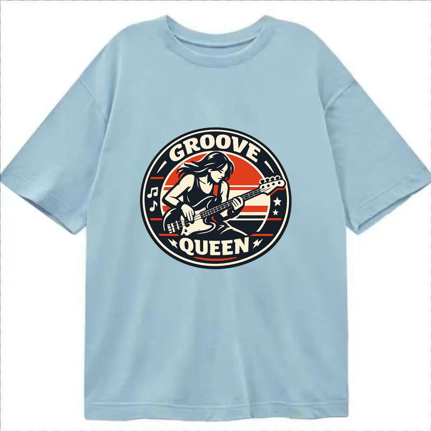 Groove Queen Emblem - Classic T-shirt - Light Blue