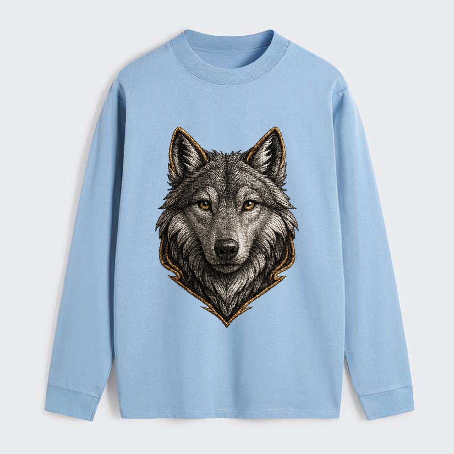 Wolf Totem  - Classic Long Sleeve Shirt - Light Blue