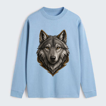 Wolf Totem  - Classic Long Sleeve Shirt - Light Blue