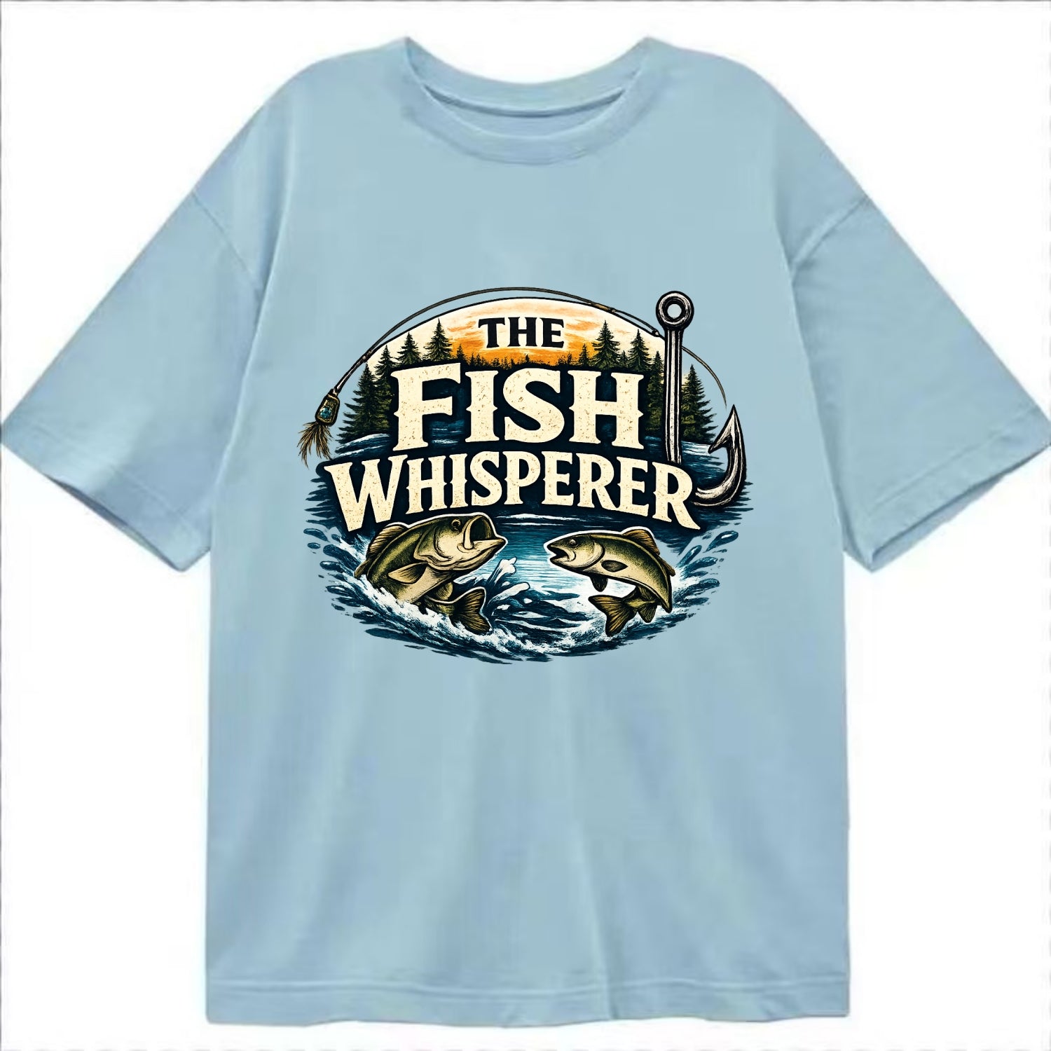 The Fish Whisperer - Classic T-shirt - Light Blue