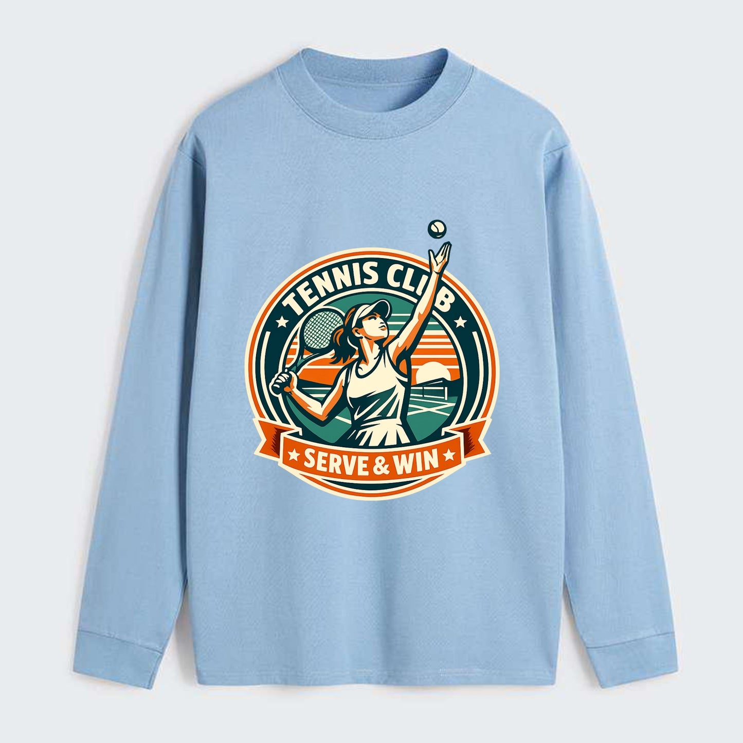 Ace of the Court - Classic Long Sleeve Shirt - Light Blue