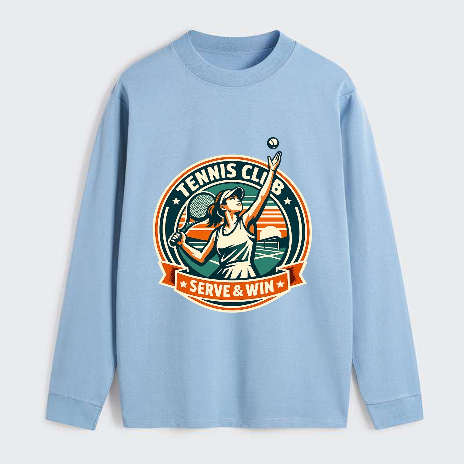 Ace of the Court - Classic Long Sleeve Shirt - Light Blue