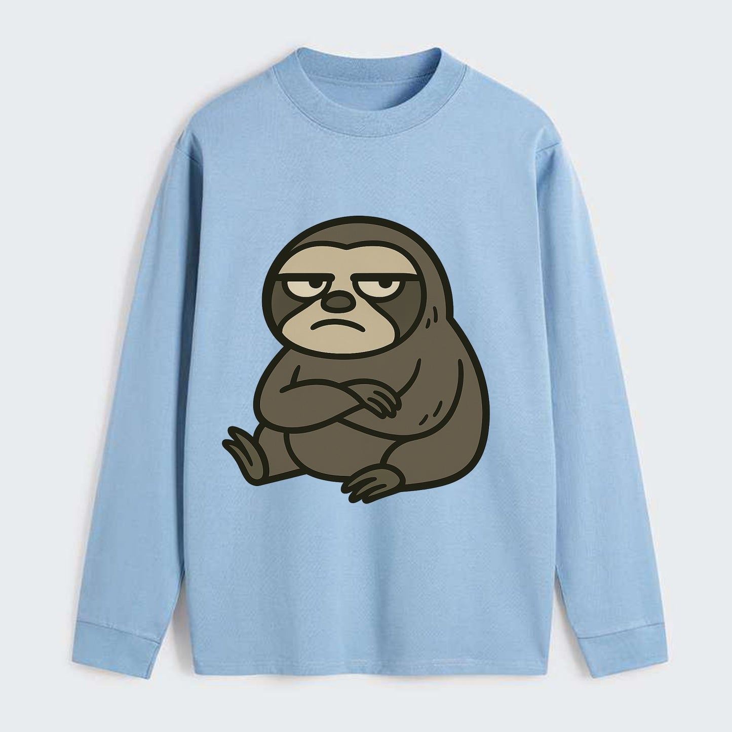 The Sloth Judging Silently - Classic Long Sleeve Shirt - Light Blue