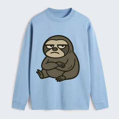 The Sloth Judging Silently - Classic Long Sleeve Shirt - Light Blue