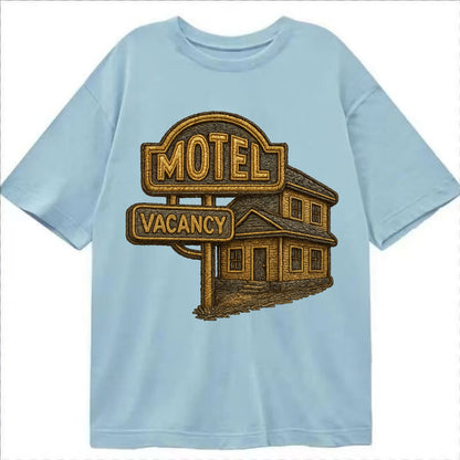 Motel Sign  - Classic T-shirt - Light Blue