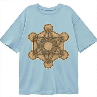 Metatron's Cube  - Classic T-shirt - Light Blue