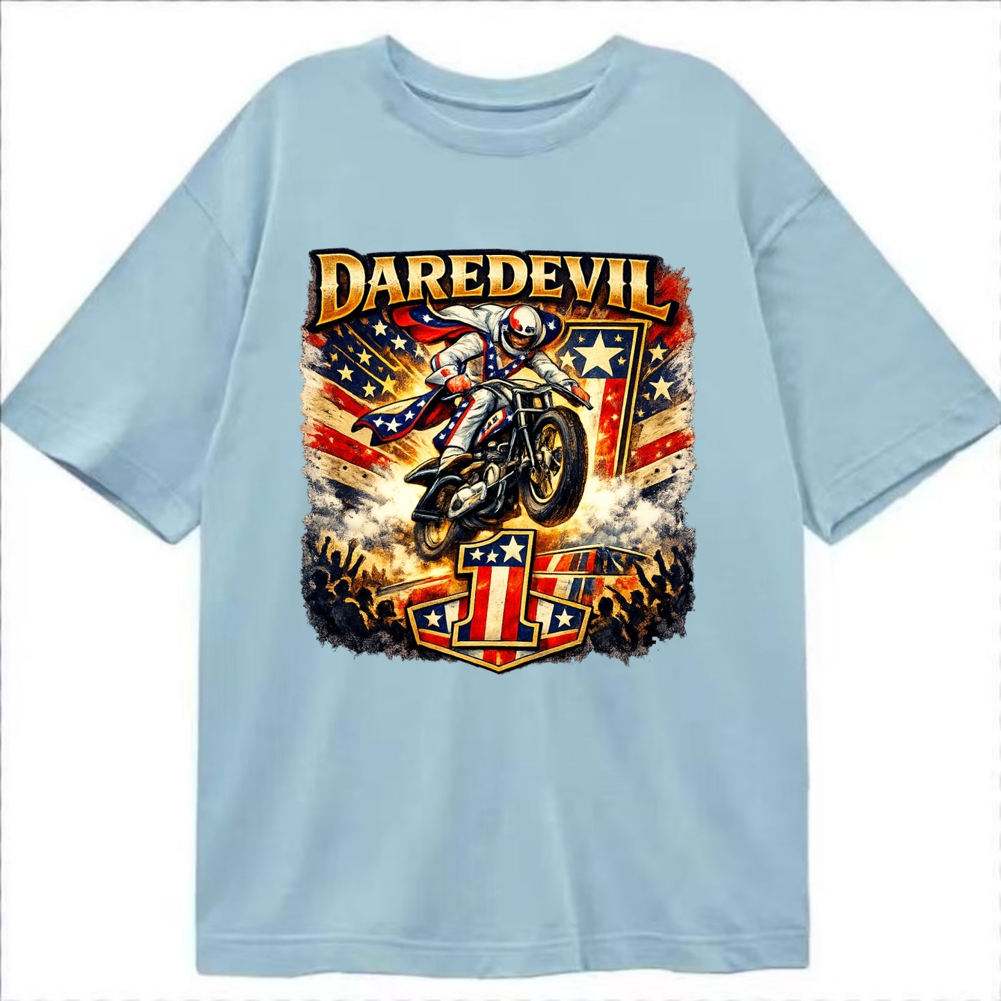 Daredevil Stunt Rider - Classic T-shirt - Light Blue