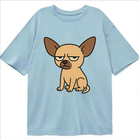 The Chihuahua Judging Silently - Classic T-shirt - Light Blue