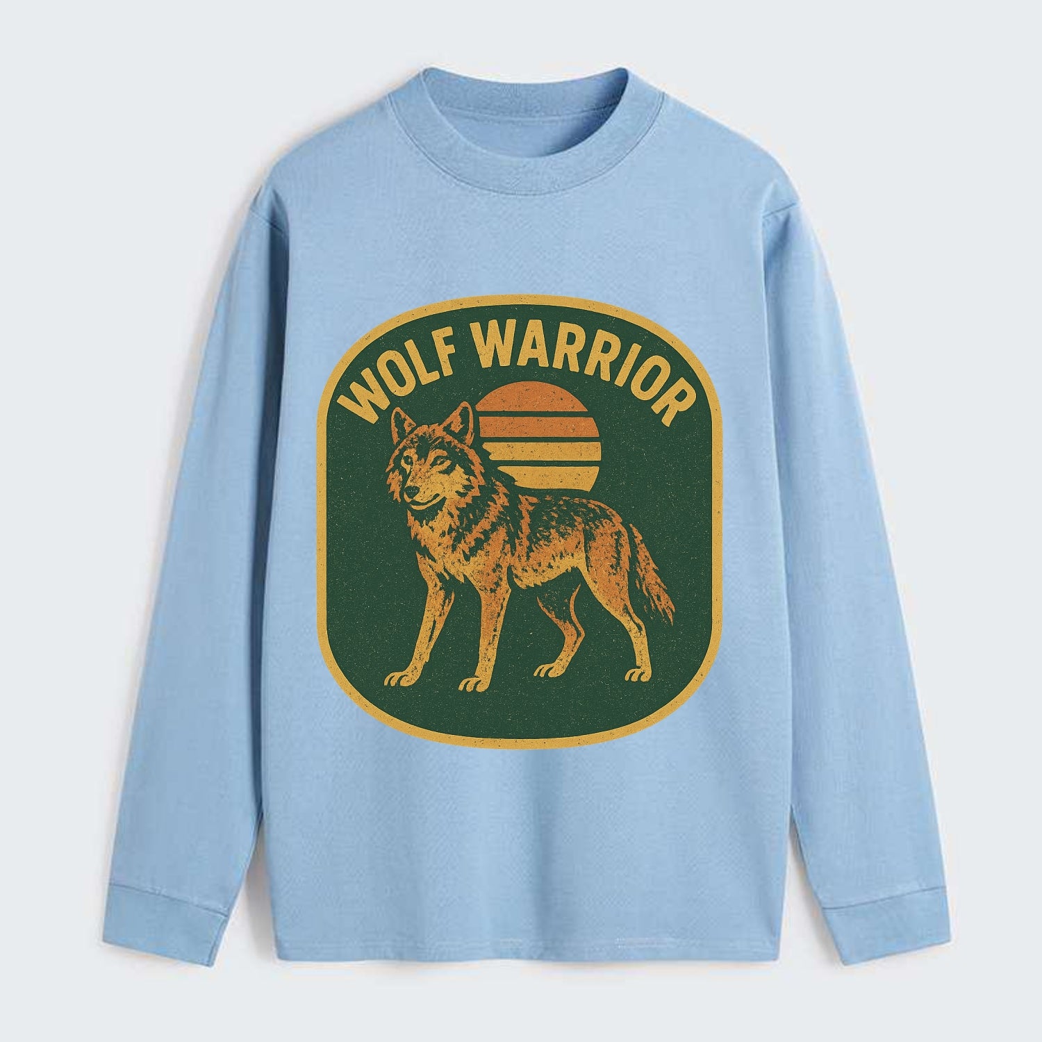 Wolf Warrior  - Classic Long Sleeve Shirt - Light Blue
