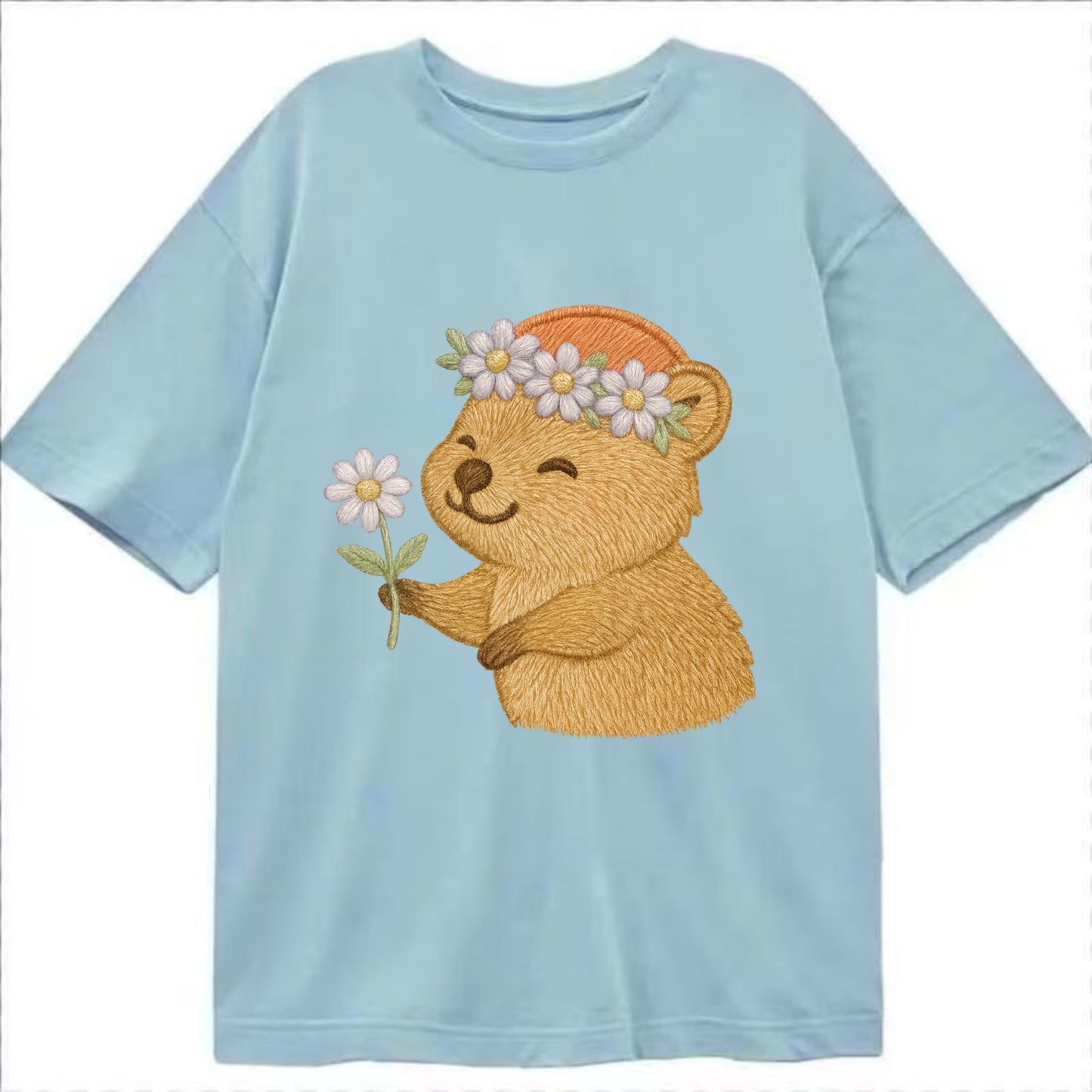 Quokka Daisy Chain - Classic T-shirt - Light Blue