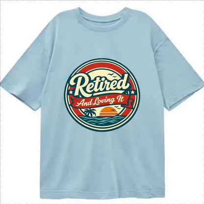 Carefree Retirement Emblem - Classic T-shirt - Light Blue