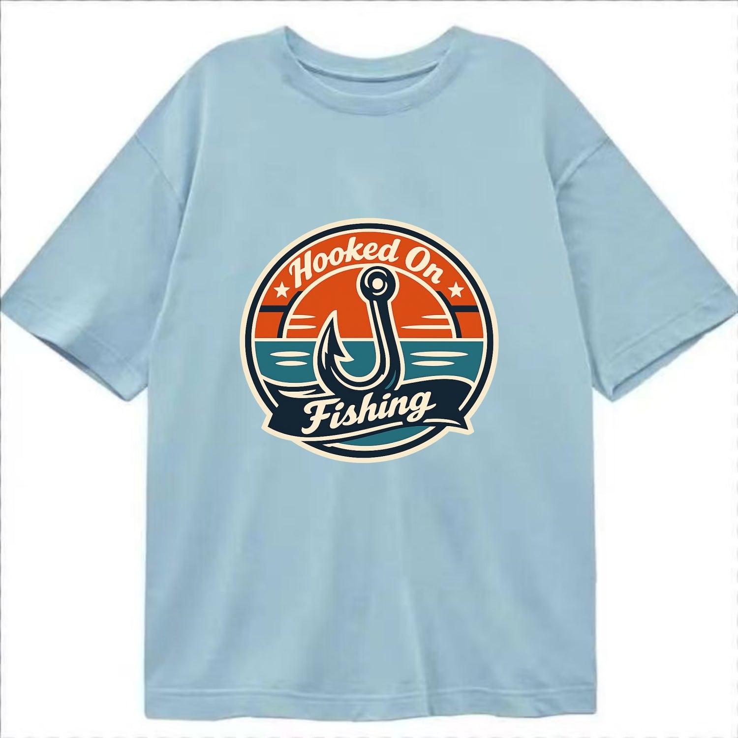 Angler's Emblem of Passion - Classic T-shirt - Light Blue