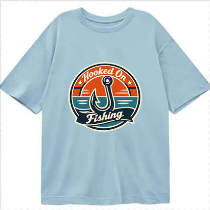 Angler's Emblem of Passion - Classic T-shirt - Light Blue
