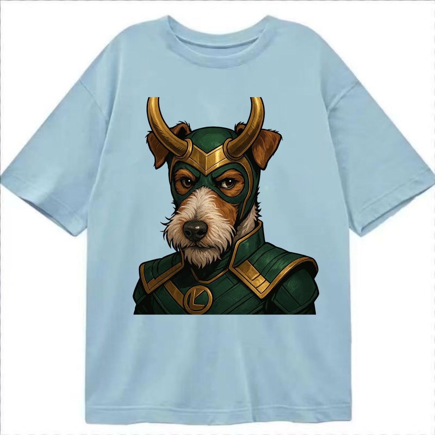 Fox Terrier Loki  - Classic T-shirt - Light Blue