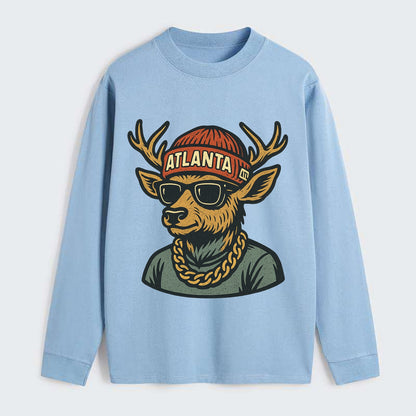 "deer" "atlanta" "atl" "red" "us South" - Classic Long Sleeve Shirt - Light Blue
