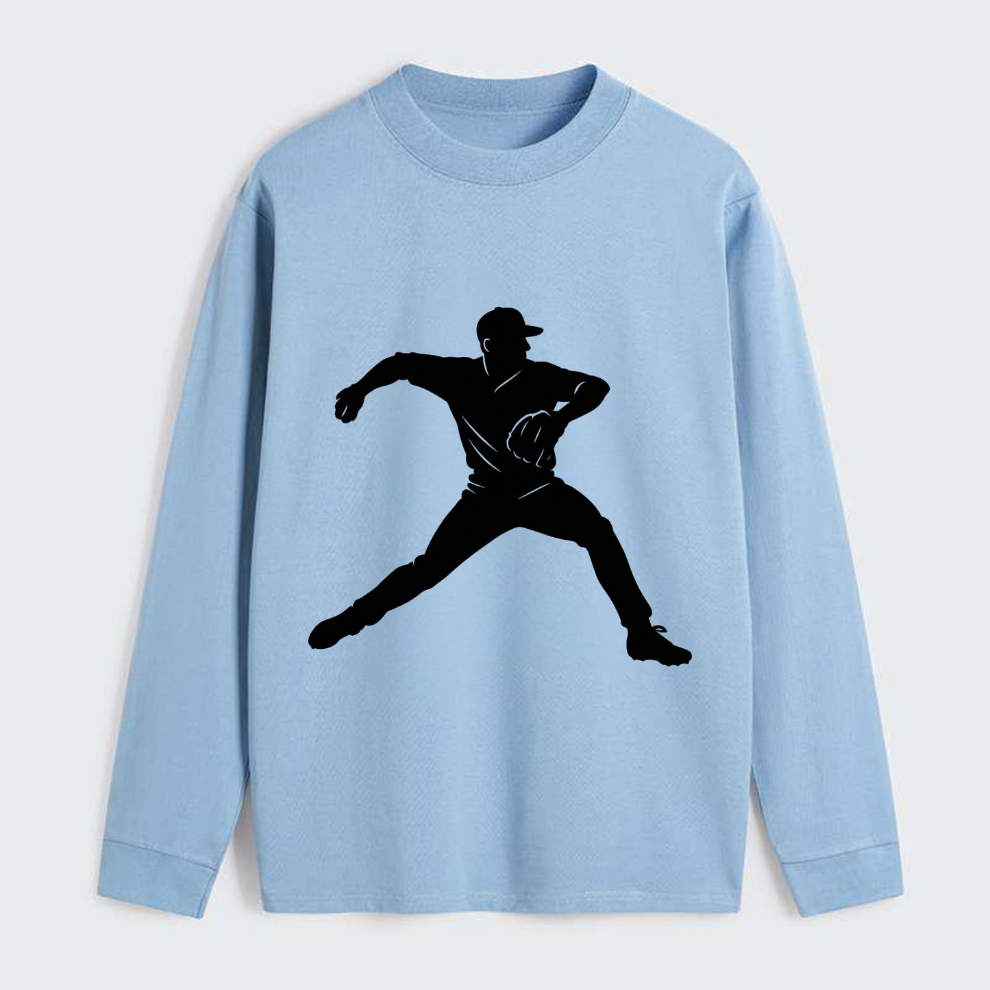 Baseball pitcher wind-up motion - Classic Long Sleeve Shirt - Light Blue