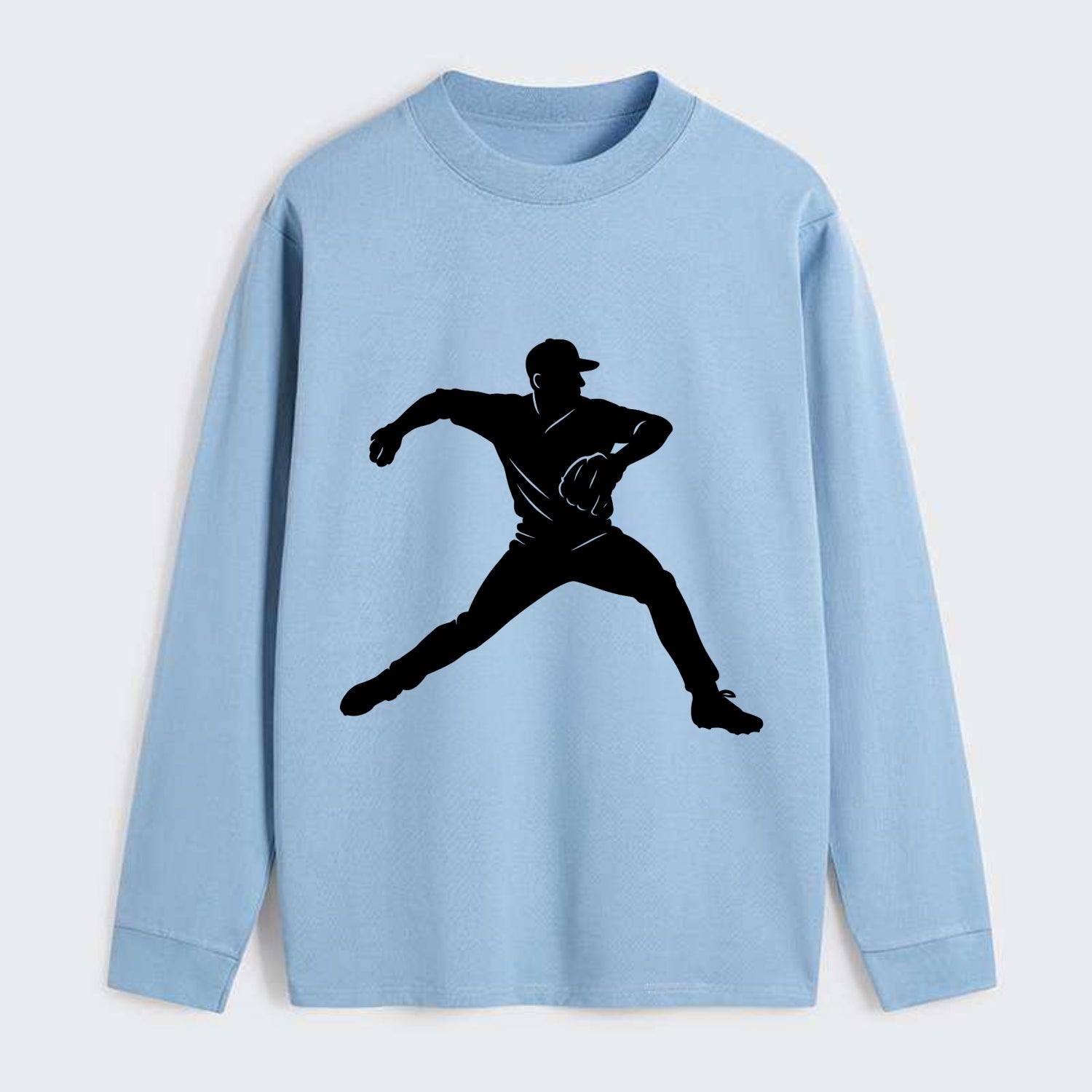Baseball pitcher wind-up motion - Classic Long Sleeve Shirt - Light Blue