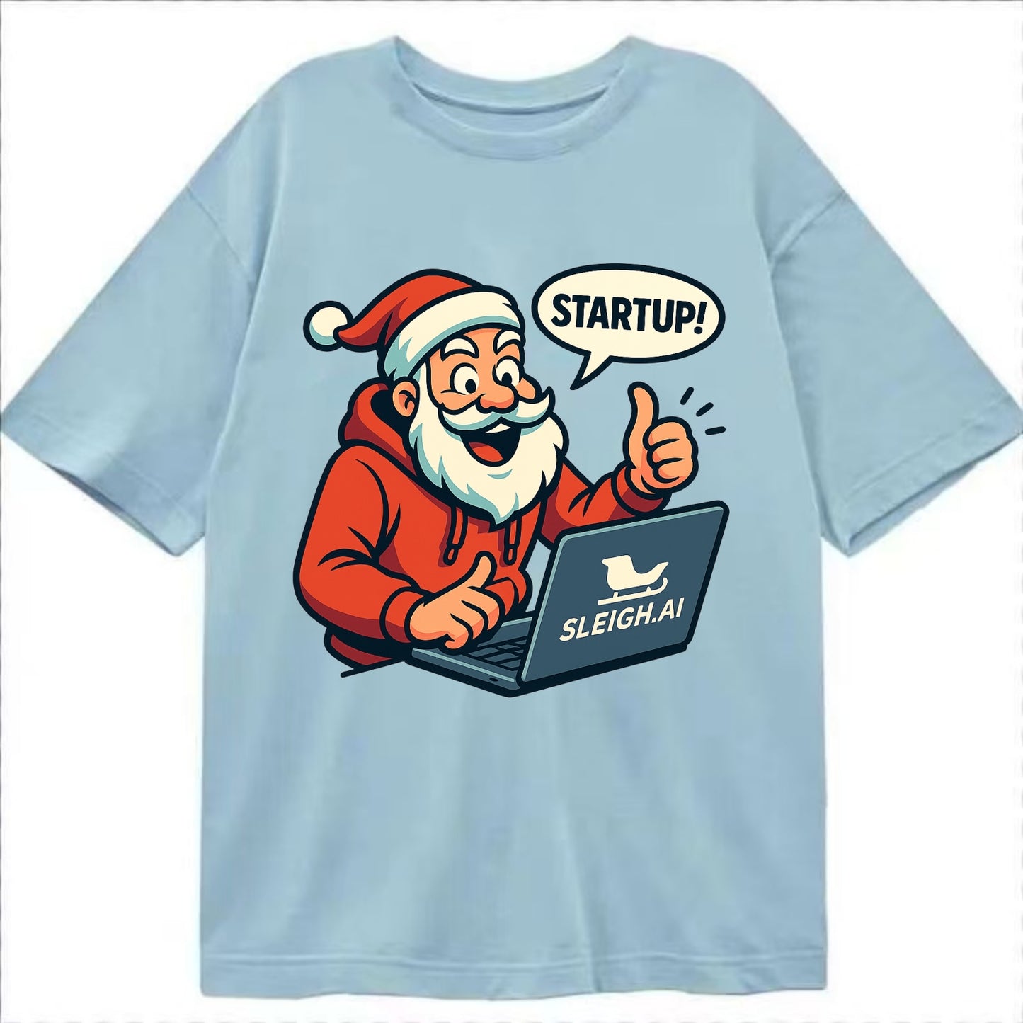 Santa Tech Startup CEO - Classic T-shirt - Light Blue