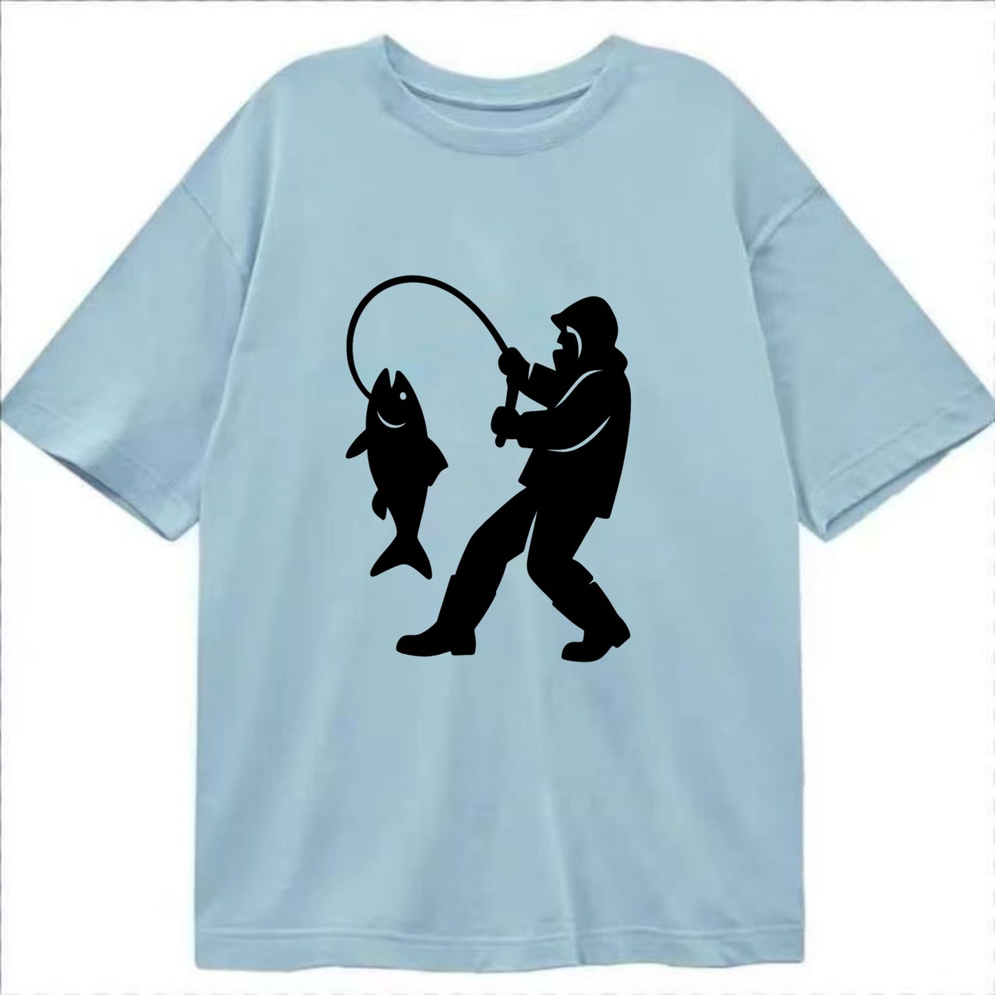 Alaskan fisherman hauling catch - Classic T-shirt - Light Blue