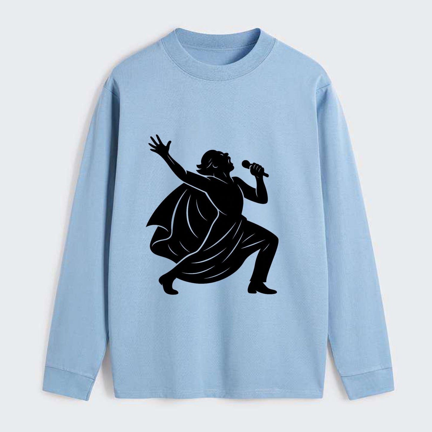 Opera singer powerful finale - Classic Long Sleeve Shirt - Light Blue