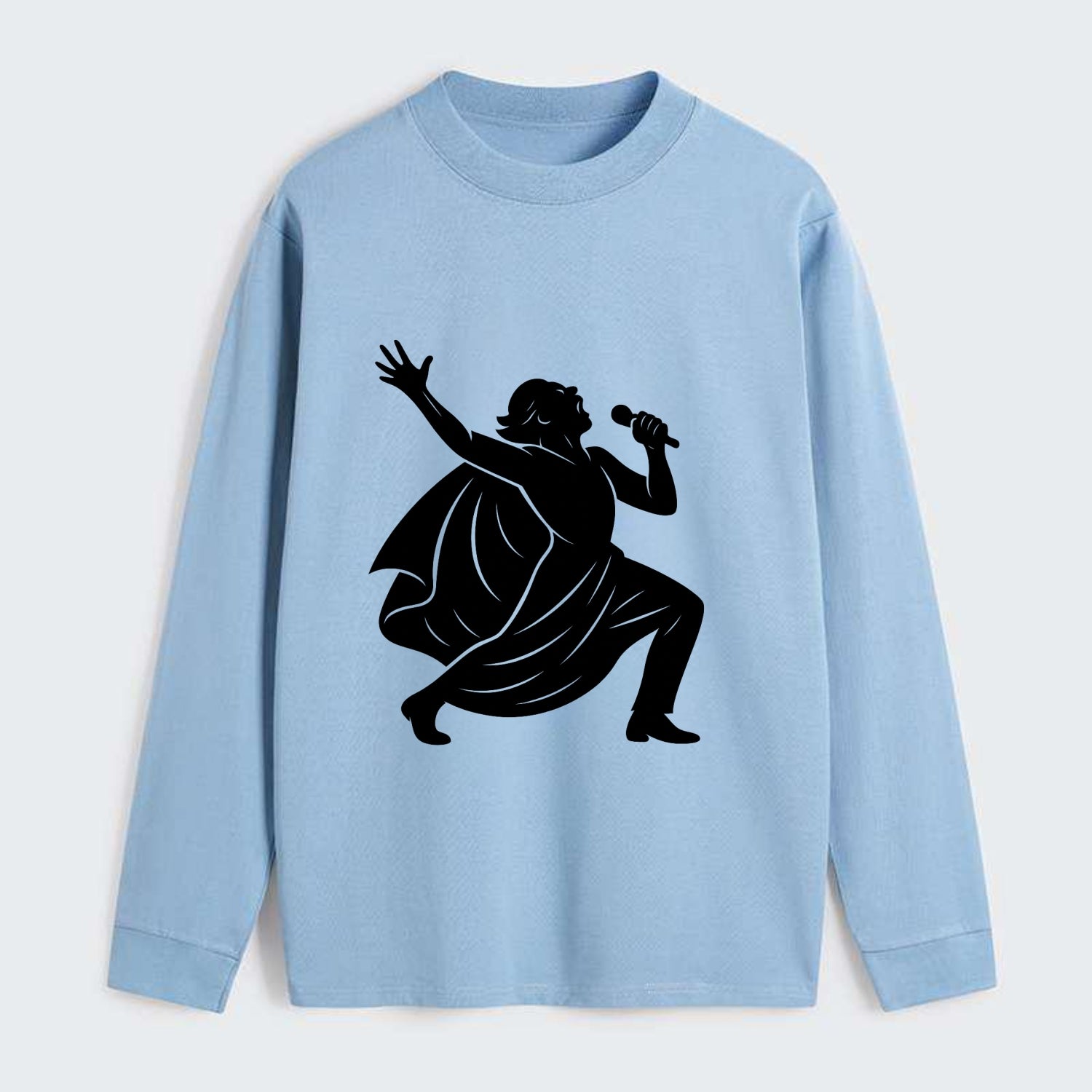 Opera singer powerful finale - Classic Long Sleeve Shirt - Light Blue