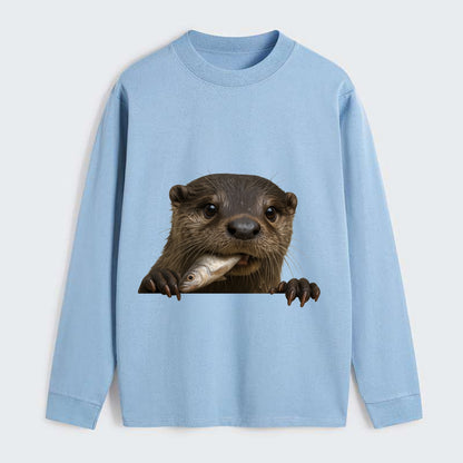 River Otter  - Classic Long Sleeve Shirt - Light Blue