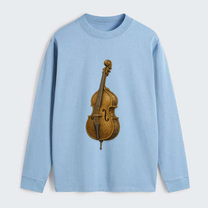 Acoustic Bass  - Classic Long Sleeve Shirt - Light Blue