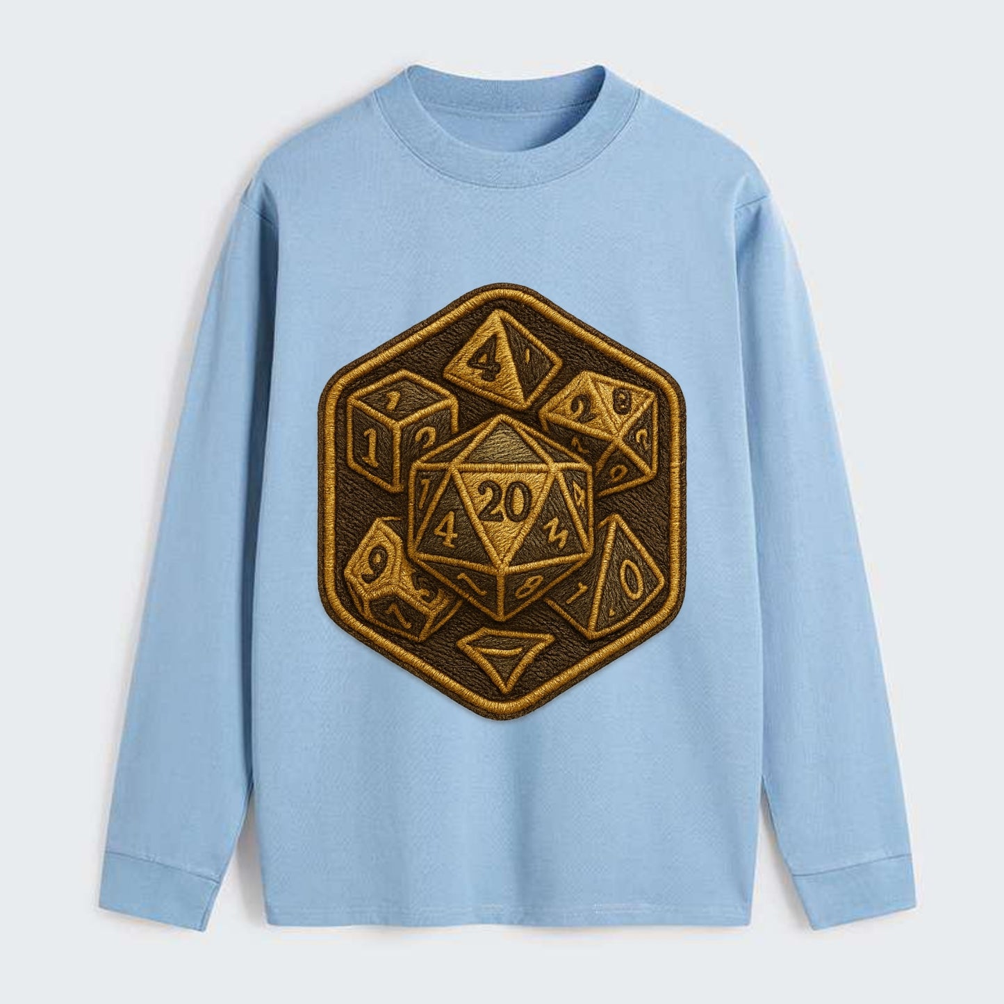 Dice set for tabletop gaming - RPG enthusiast - Classic Long Sleeve Shirt - Light Blue