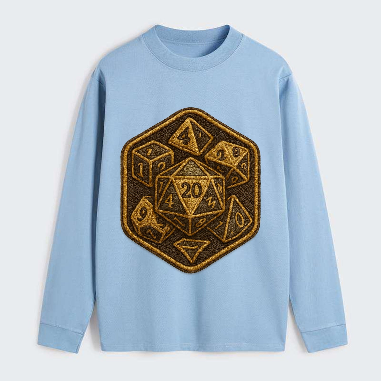 Dice set for tabletop gaming - RPG enthusiast - Classic Long Sleeve Shirt - Light Blue