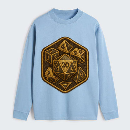 Dice set for tabletop gaming - RPG enthusiast - Classic Long Sleeve Shirt - Light Blue