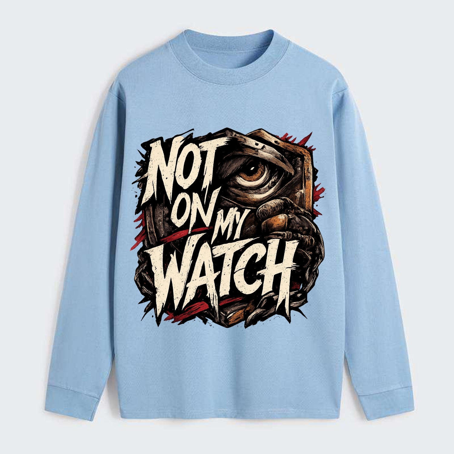 Not On My Watch - Classic Long Sleeve Shirt - Light Blue