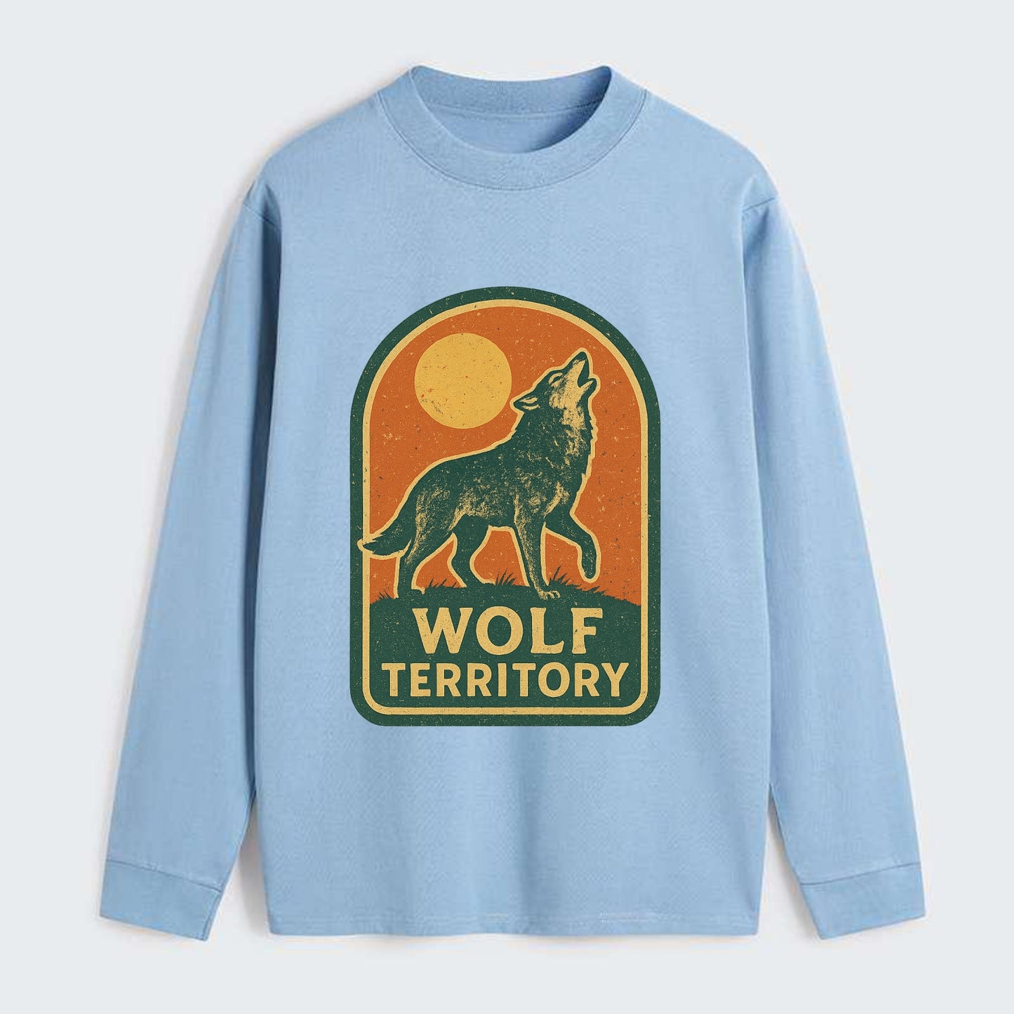 Wolf Territory Marking  - Classic Long Sleeve Shirt - Light Blue