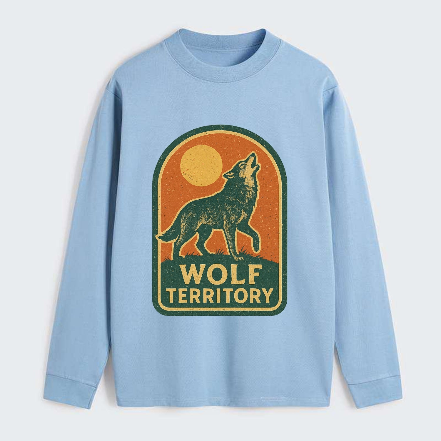 Wolf Territory Marking  - Classic Long Sleeve Shirt - Light Blue