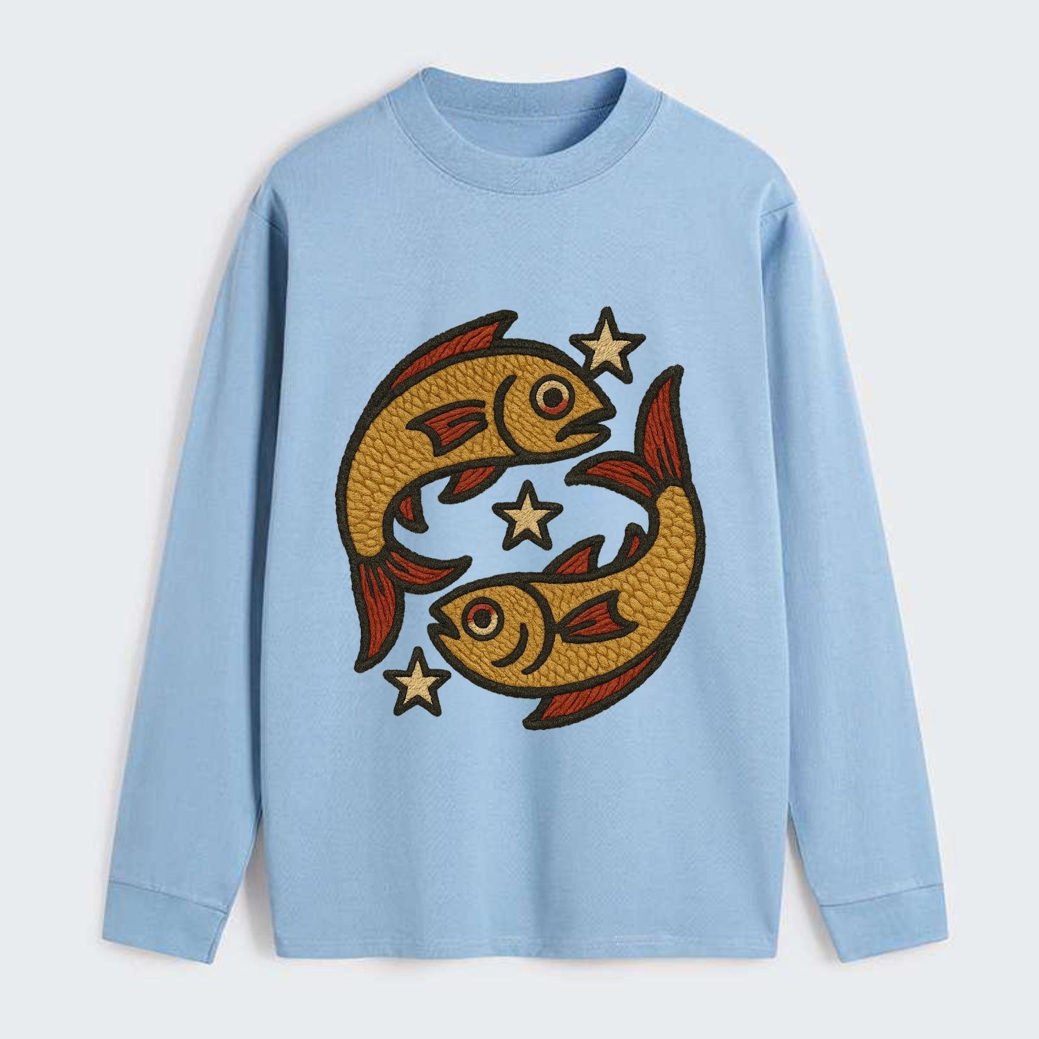 Pisces Fish  - Classic Long Sleeve Shirt - Light Blue