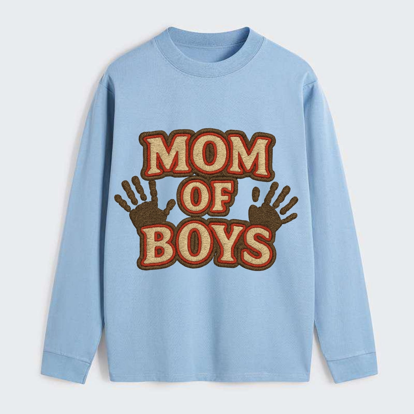 Mom Of Boys  - Classic Long Sleeve Shirt - Light Blue