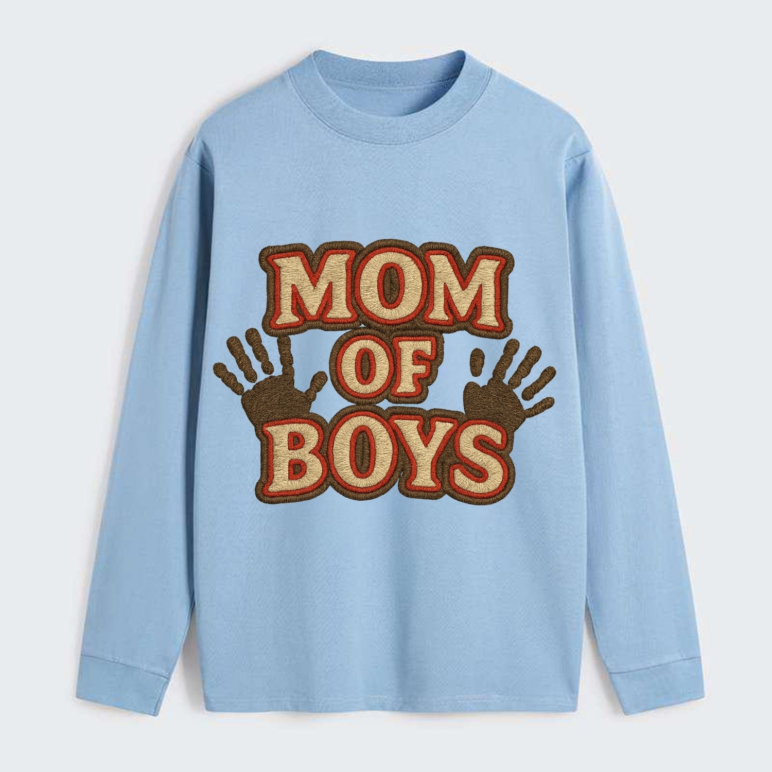 Mom Of Boys  - Classic Long Sleeve Shirt - Light Blue