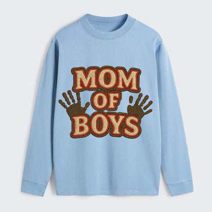 Mom Of Boys  - Classic Long Sleeve Shirt - Light Blue
