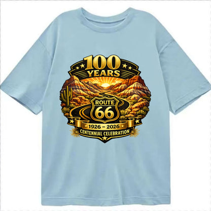 PAINTED DESERT | Colorful desert landscape | Route 66 winding through | Natural - Classic T-shirt - Light Blue