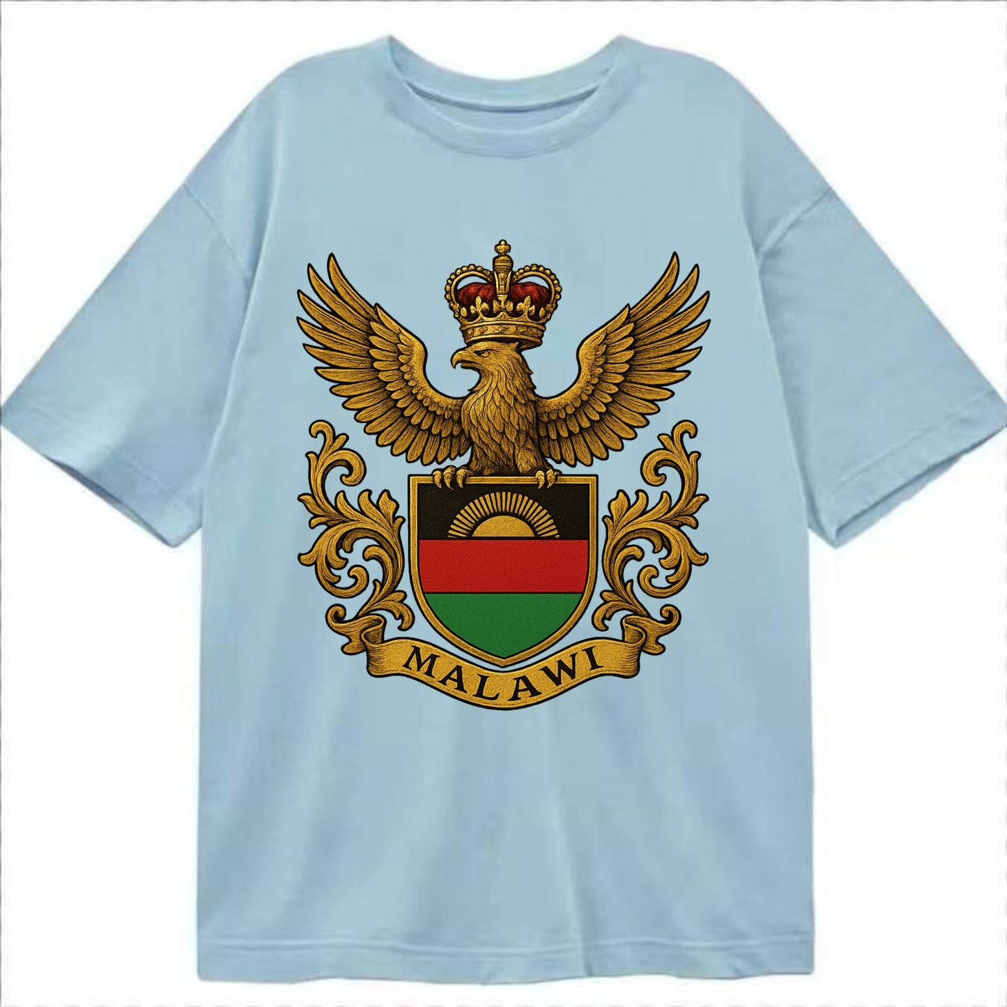 Malawi Royal Logo  - Classic T-shirt - Light Blue