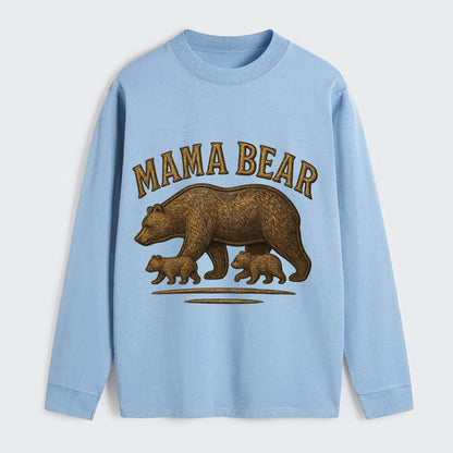 Mama Bear  - Classic Long Sleeve Shirt - Light Blue
