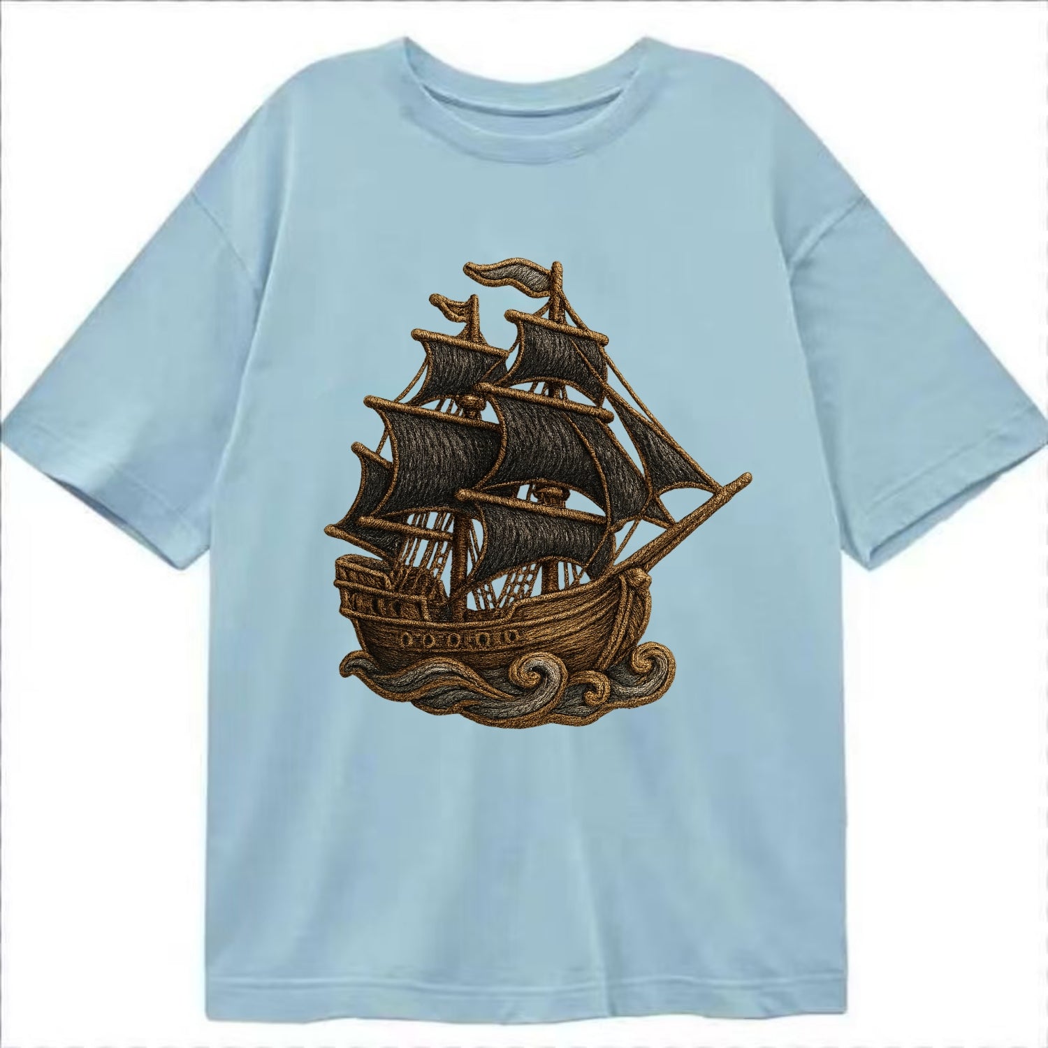 Pirate Ship  - Classic T-shirt - Light Blue