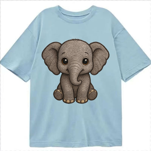 Baby Elephant - gray wrinkly, tiny trunk, large floppy ears, kind dark eyes, - Classic T-shirt