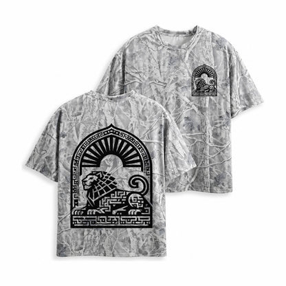Persian Lion Arch Camo T-Shirt – Light Gray