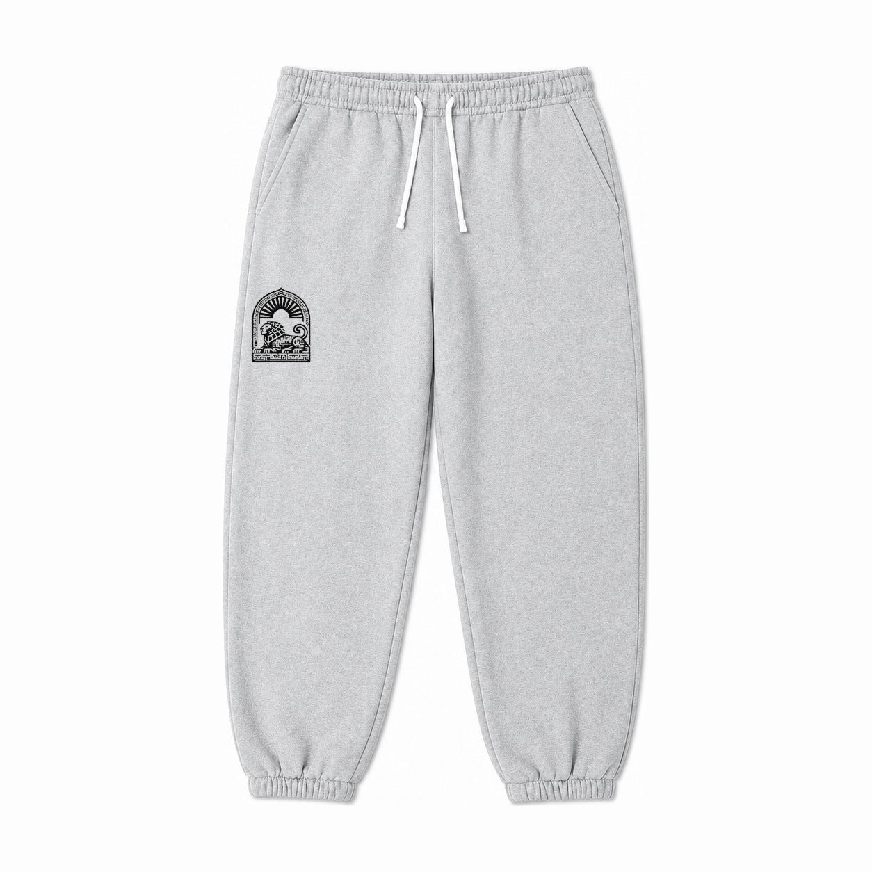 Persian Lion Arch Fleece Sweatpants – Light Gray
